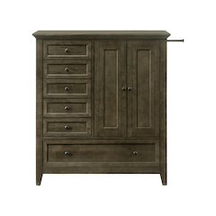 San Mateo Youth 6-Drawer Rubberwood Chifferobe, Gray