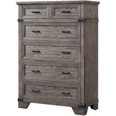 Forge 6-Drawer Standard Chest, Brushed Steel