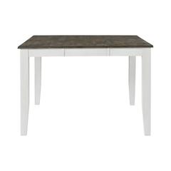Table, 54 x 36-54 Gathering in Gray & White