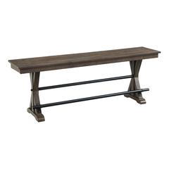 Backless Counter Bench, 68" in Brushed Charcoal
