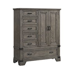 Forge 6-Drawer Gentleman's Chest, Brushed Steel