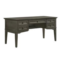 62" Half Ped Exec Desk in Gray