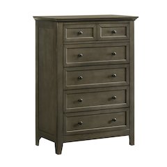 San Mateo Youth 5-Drawer Chest, Gray