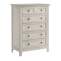 San Mateo Youth 5-Drawer Chest, Rustic White