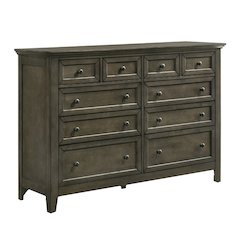 San Mateo 10-Drawer Dresser, Gray