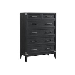 Laguna 5-Drawer Chest, Weathered Steel