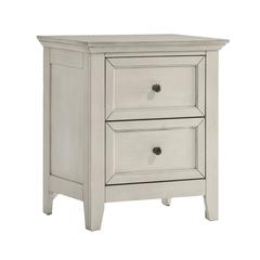 Nightstand, 2 Drawer in Rustic White