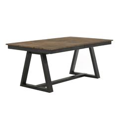 Table, 42x72-94 Trestle in Brushed Brown & Pecan