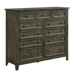 San Mateo 11-Drawer Gentlemen's Chest, Gray
