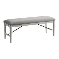 50" Backless Bench in Weathered White