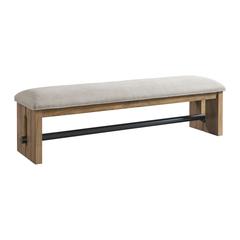 Bench, 64" Backless in Weathered Oak