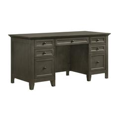 62" Executive Desk in Gray