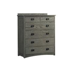 6 Drawer Chest in Brushed Pewter