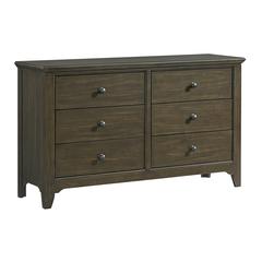 Dresser, 6 Drawer in River Rock