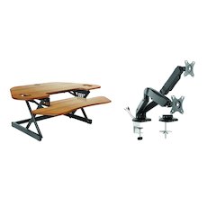 46" Height Adjustable Corner Standing Desk Converter