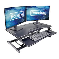 37.4" Electric Standing Desk Converter with AC USB ChargerDR2B)