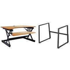 Rocelco 40" Mobile Large Height Adjustable Standing Desk
