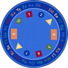 Kid Essentials STEAM 13'2" Round Area Rug in Color Technology