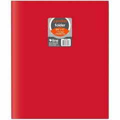 C-Line CLI-33944 Letter Portfolio - 8 1/2" x 11" - 75 Sheets Capacity - 3 Pocket - Polypropylene - Red - 24 / Box