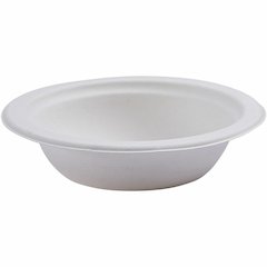 Eco-Products Vanguard 12 oz Sugarcane Bowls - Breakroom - Disposable - Microwave Safe - White - Sugarcane Fiber Body - 1000 / Carton