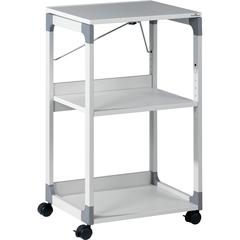 DURABLE System Overhead/Beamer Trolley - 3 x Shelf(ves) - 34.7" Height x 20" Width x 17" Depth - Metal, Plastic, Fiberglass, Resin, Steel - Gray
