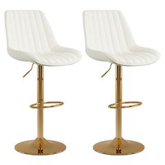 CorLiving Gold Bar Stools, Adjustable, Set of 2