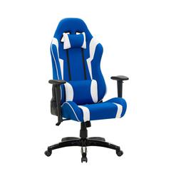 Blue and White High Back Ergonomic Gaming Chair