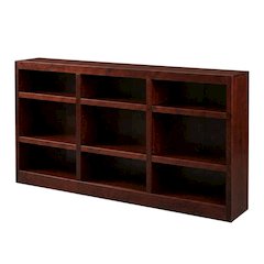 Cherry Finish Wall Storage with 6 Adjustable Shelves