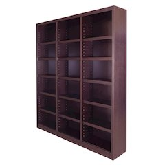 Cherry Finish Wall Storage Unit with Adjustable Shelves and Sturdy Design