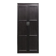 Armoire Wardrobe Closet with Doors, 2 Shelves, Espresso Finish