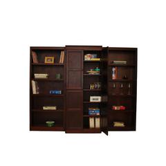 Concepts in Wood Wall and Storage System, 15 Shelves, Cherry Finish, 3pc