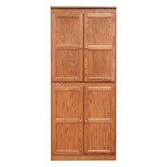 Concepts in Wood Multi-use Storage Cabinet, 5 Shelves, Dry Oak Finish