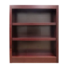 Concepts in Wood Single Wide Bookcase, 3 Shelves, Cherry Finish