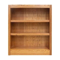 Concepts in Wood Single Wide Bookcase, 3 Shelves, Dry Oak Finish