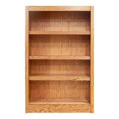 Concepts in Wood Single Wide Bookcase, 4 Shelves, Dry Oak Finish