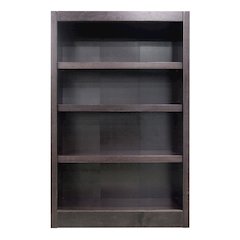 Concepts in Wood Single Wide Bookcase, 4 Shelves, Espresso Finish