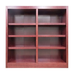 Concepts in Wood Double Wide Bookcase, 8 Shelves, Cherry Finish