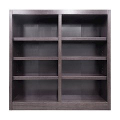 Concepts in Wood Double Wide Bookcase, 8 Shelves, Espresso Finish