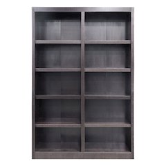 Concepts in Wood Double Wide Bookcase, 10 Shelves, Espresso Finish