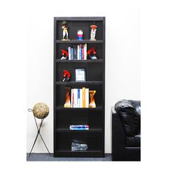 Concepts in Wood Single Wide Bookcase, 6 Shelves, Espresso Finish