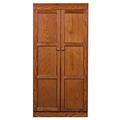 Concepts in Wood Multi-use Storage Cabinet, 4 Shelves, Dry Oak Finish