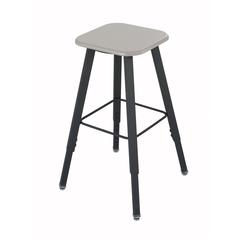 Safco Alpha Better Adjustable Height Stool - Black - Wood - 15.3" Width x 19.3" Depth x 35" Height - 1 Each