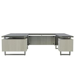 Mirella™ U-Shaped Configuration Desk, BBB/BF Stone Gray