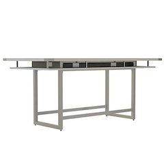 Mirella™ Conference Table, Standing-Height, 8’ White Ash