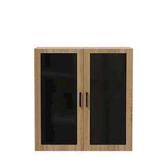 Mirella™ Glass Door Display Cabinet Sand Dune