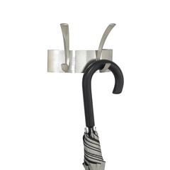 Metal Coat Rack - 2 Hook Silver