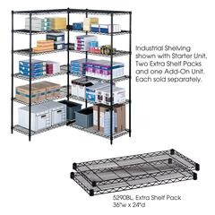 Industrial Extra Shelf Pack, 24 x 36" Black