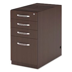 Aberdeen Series Pencil/Box/Box/File Laminate Desk Pedestal, Mocha