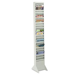 Steel Base for Magazine Rack, Gray, 10w x 14d x 5-1/4, Gray