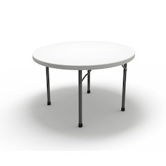 60" Round Table, White